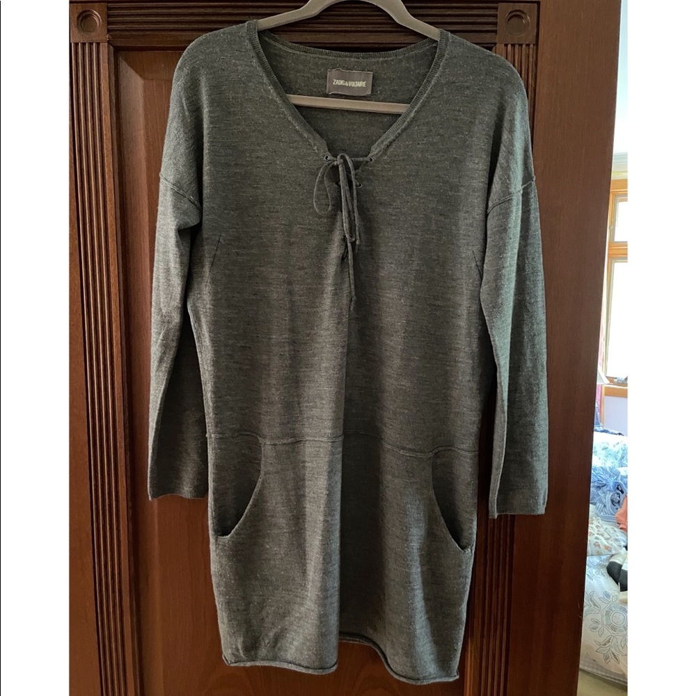 Zadig & Voltaire grey sweater tunic